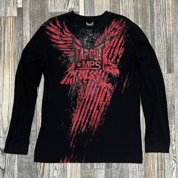 🔥🔥 Y2K TAPOUT MPS Thermal LS Graphic Tee Affliction Style - Men Sz XL - PERFEC - Picture 2 of 9